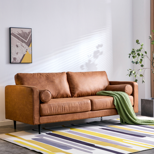 Matilda 3 seat fabric sofa - Highland saddle